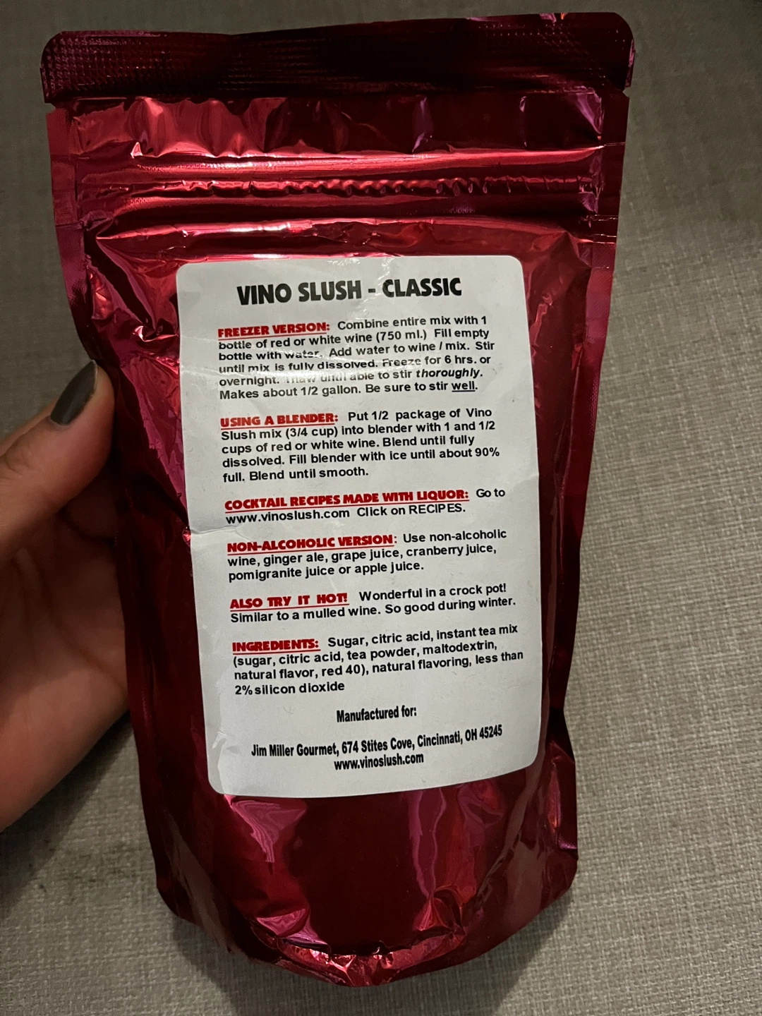 ⚽️Gourmet Vino Slush Wine & Cocktail Slush Mix - photo 2