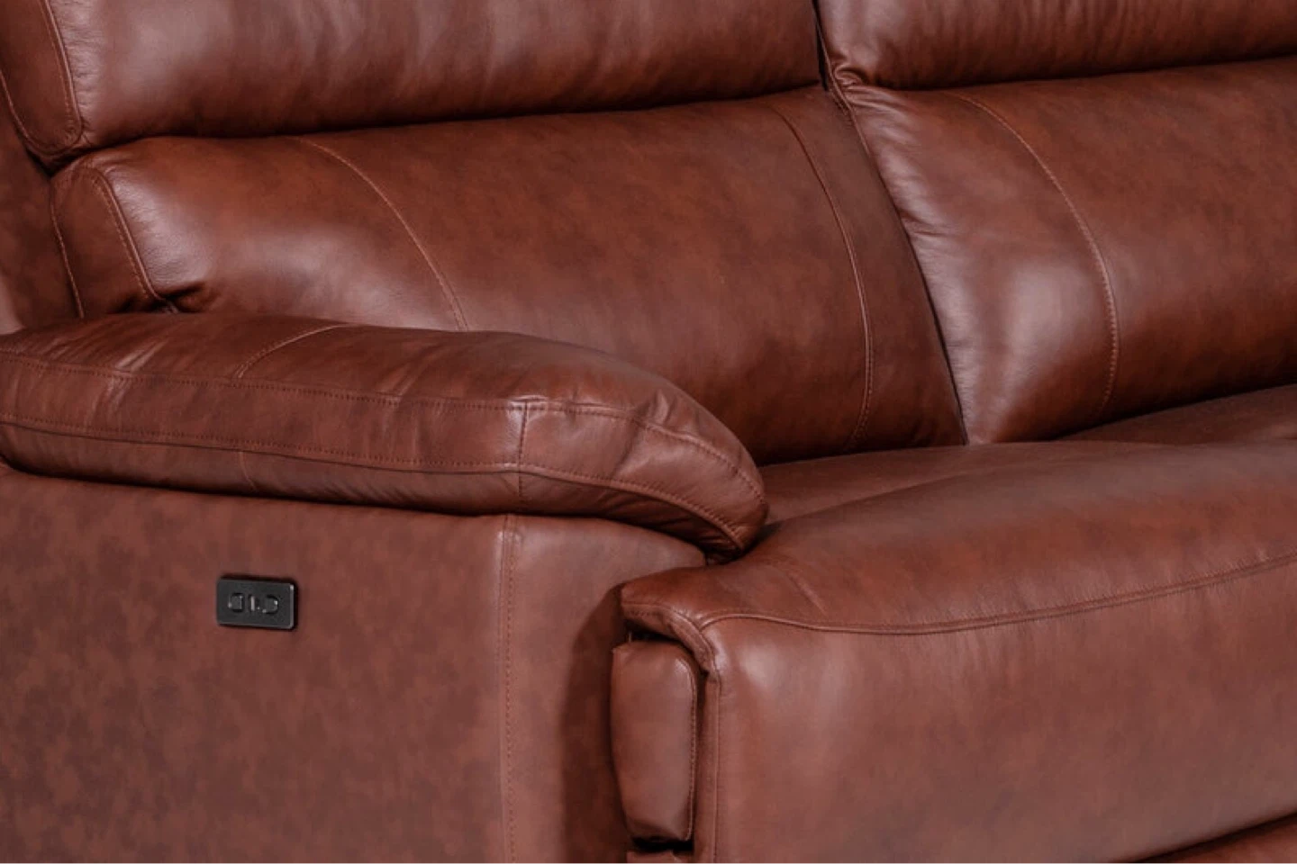 Used 6-Piece Genuine Leather Power Reclining Sectional sofa
