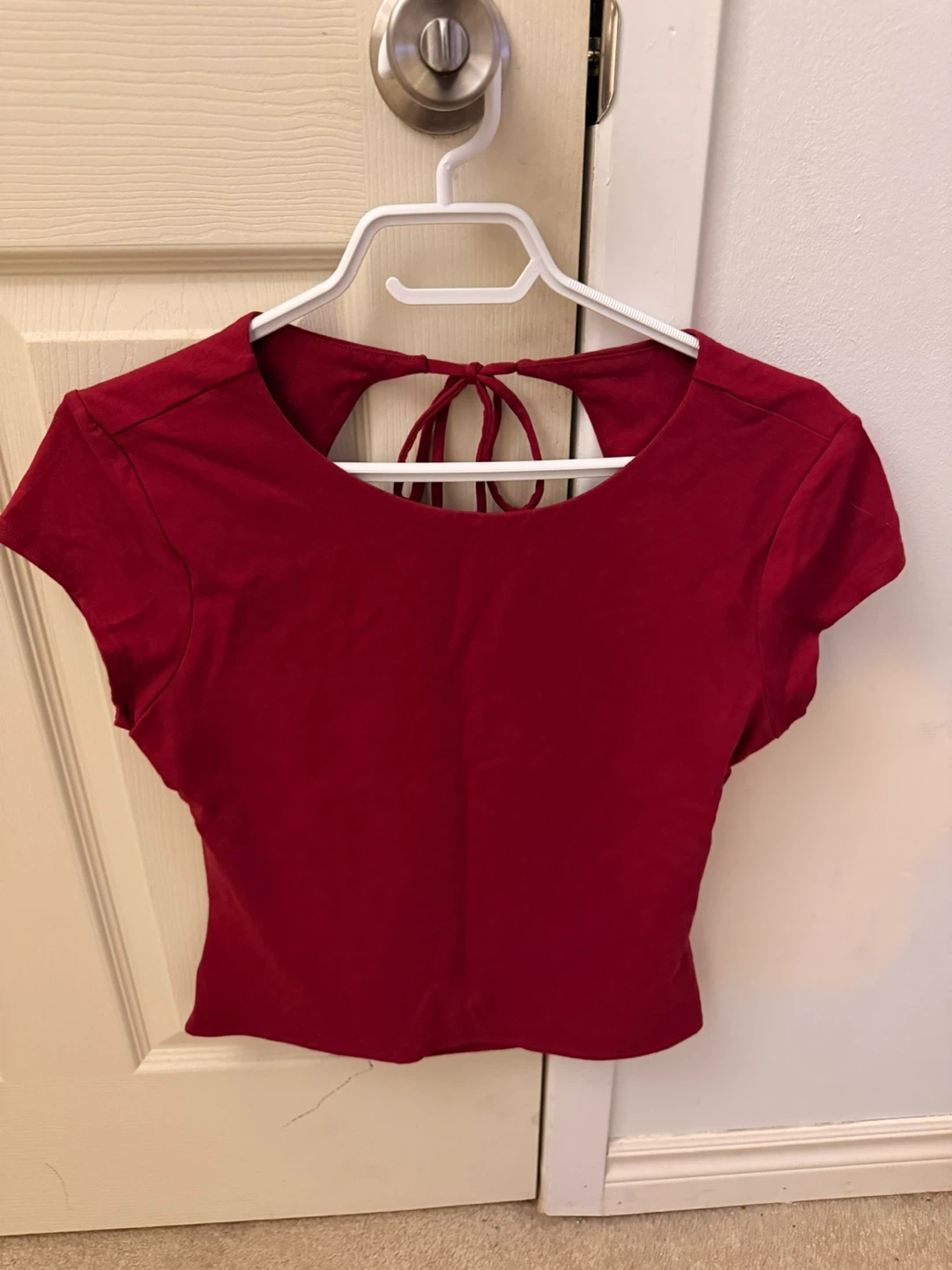 Garage open back blouse