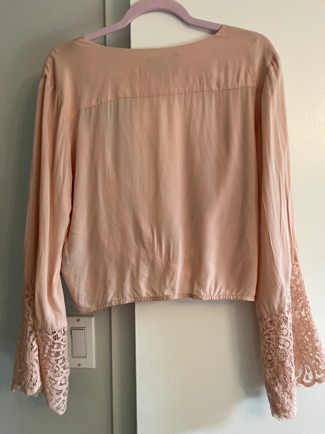 H&M Pink Lace Sleeve Blouse ⚽ - photo 4
