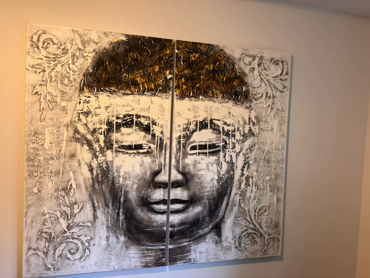 Two-Panel Buddha Wall Art
