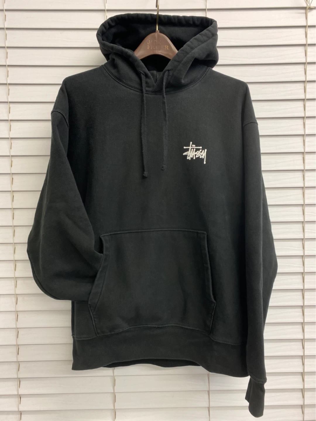 Stussy Iconic Script Logo Basic Hoodie - M