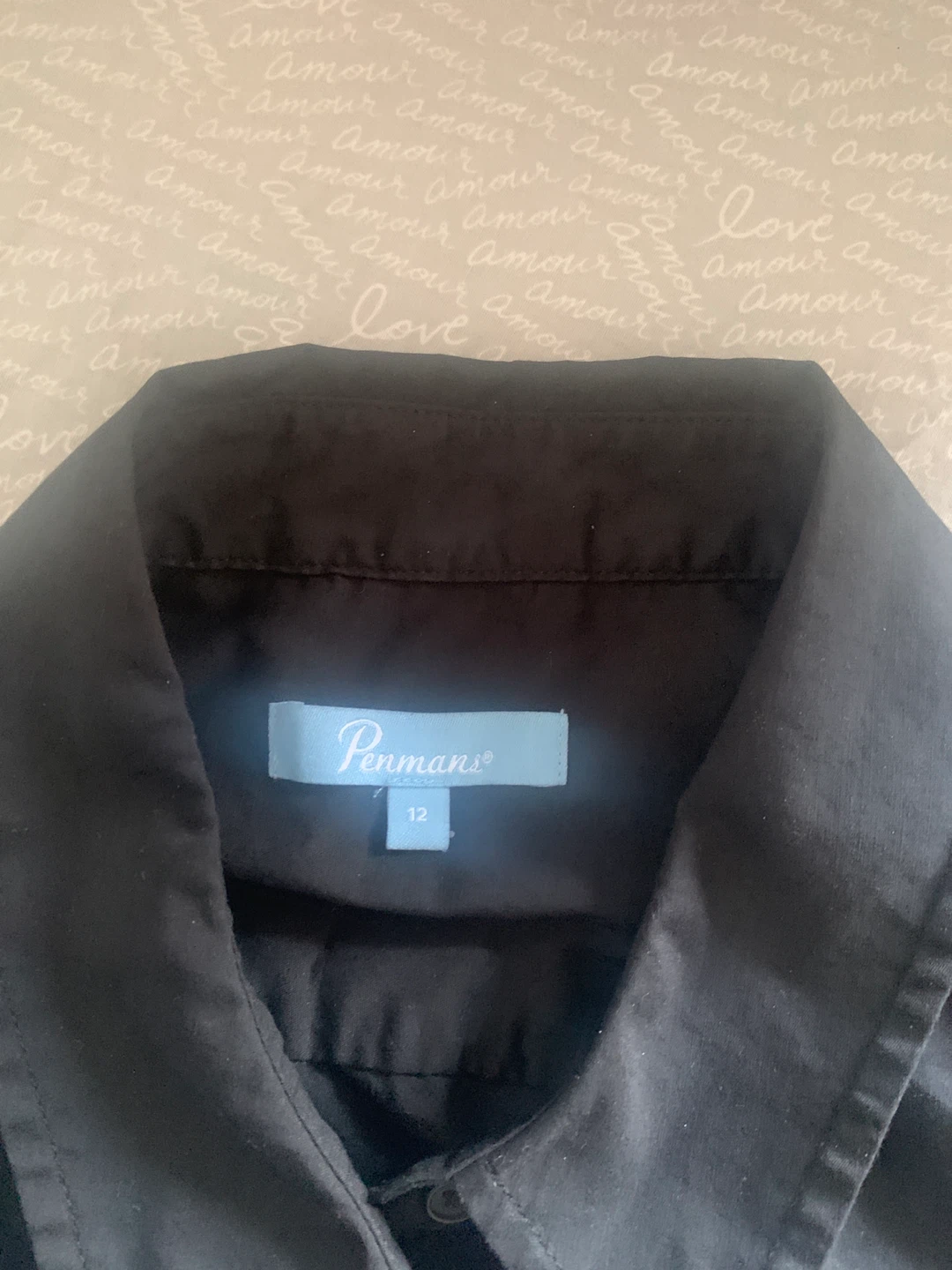 Penmani Black Button-Up Shirt - Size 12
