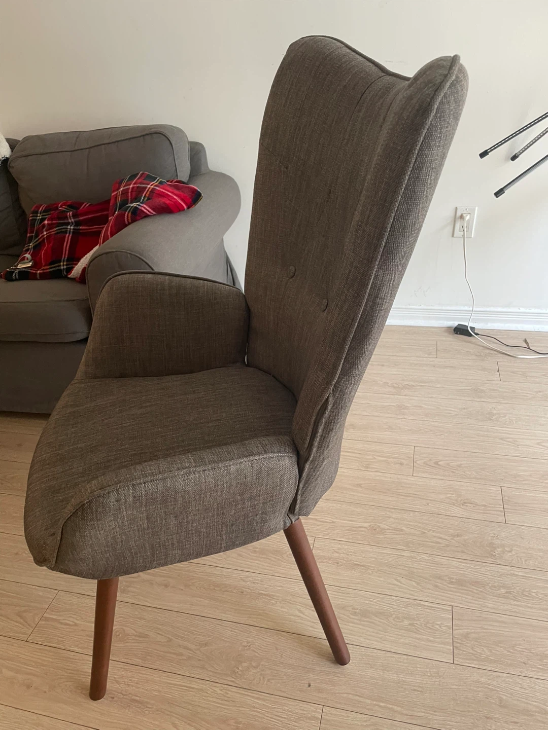 Grey Fabric Accent Chair - photo 2