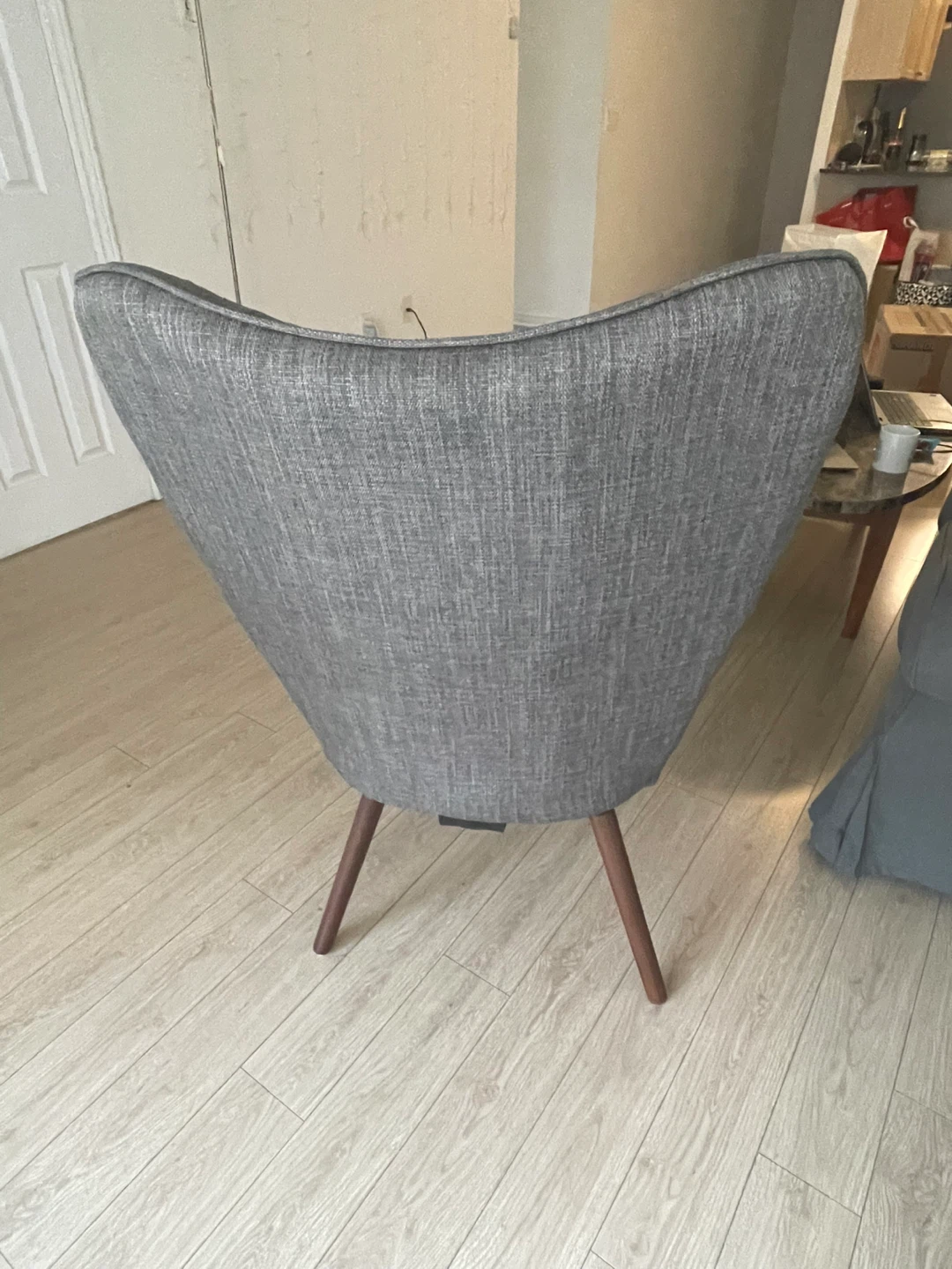 Grey Fabric Accent Chair - photo 3