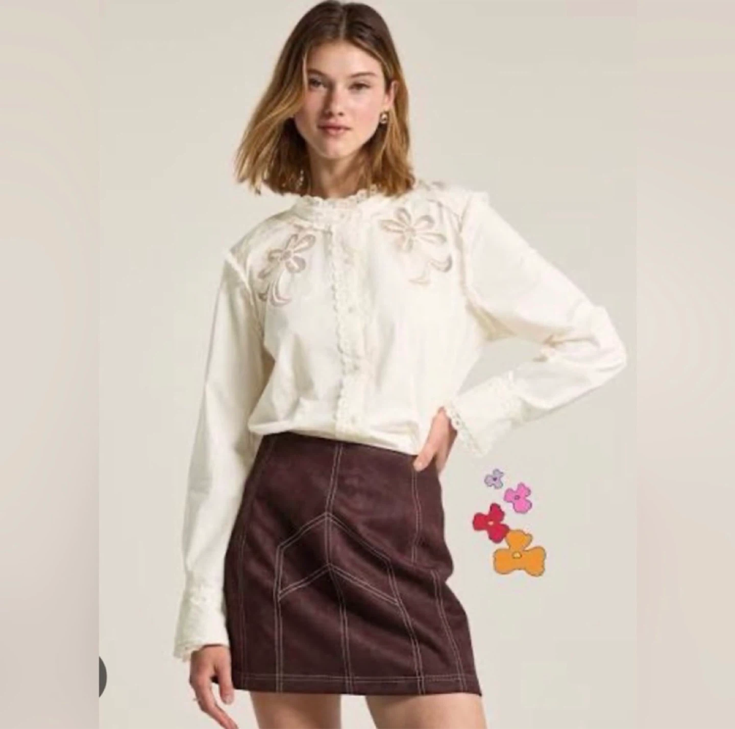 Old Navy Anna Sui Embroidered Blouse ⚽