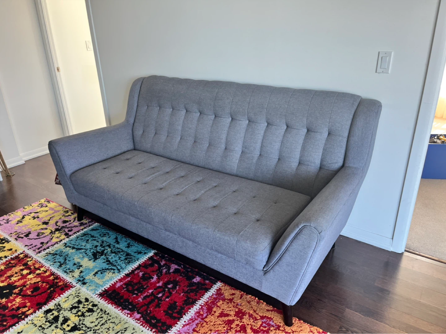 Grey Tufted Sofa