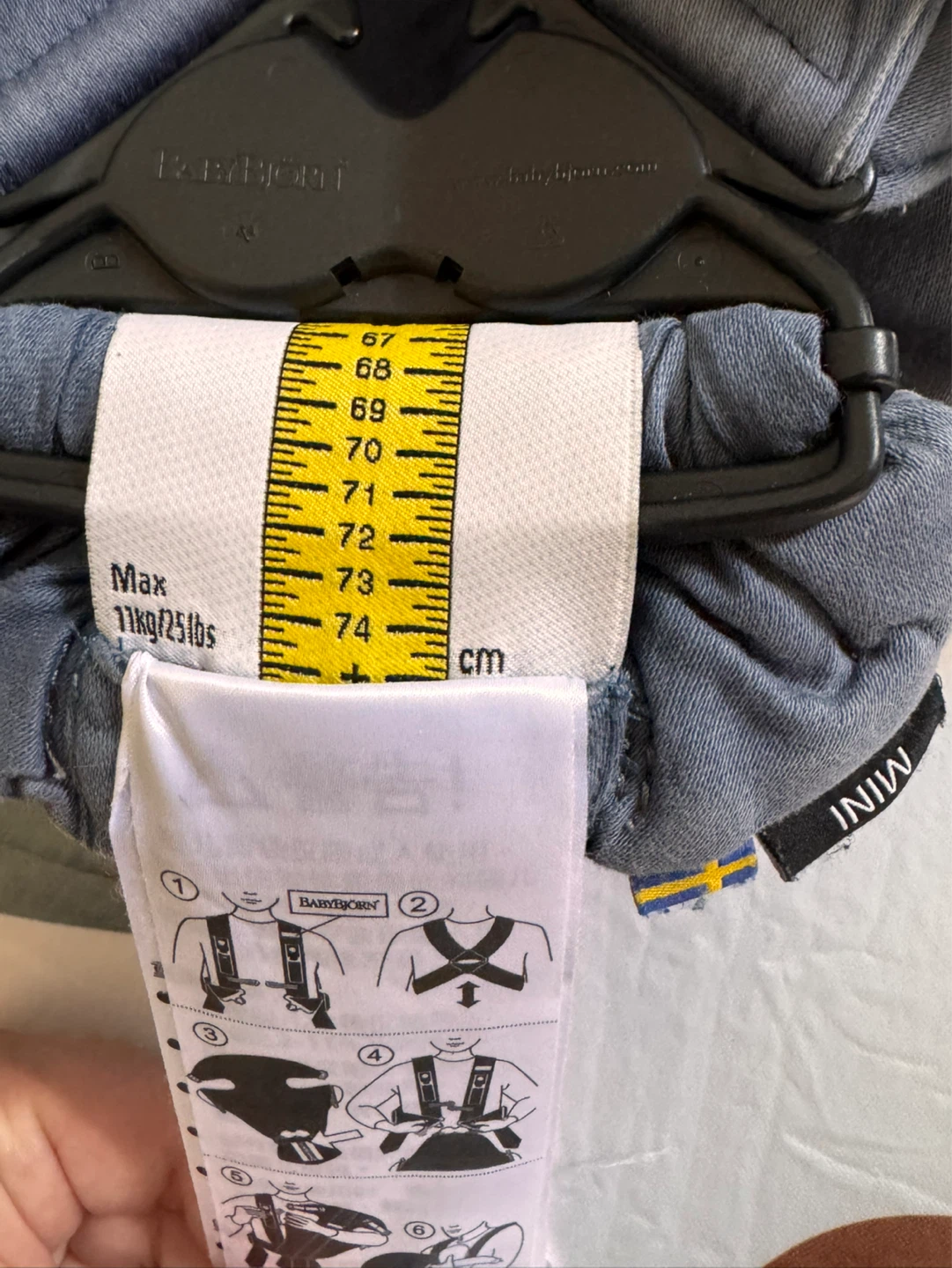 BabyBjörn Mini Baby Carrier - Blue - photo 2