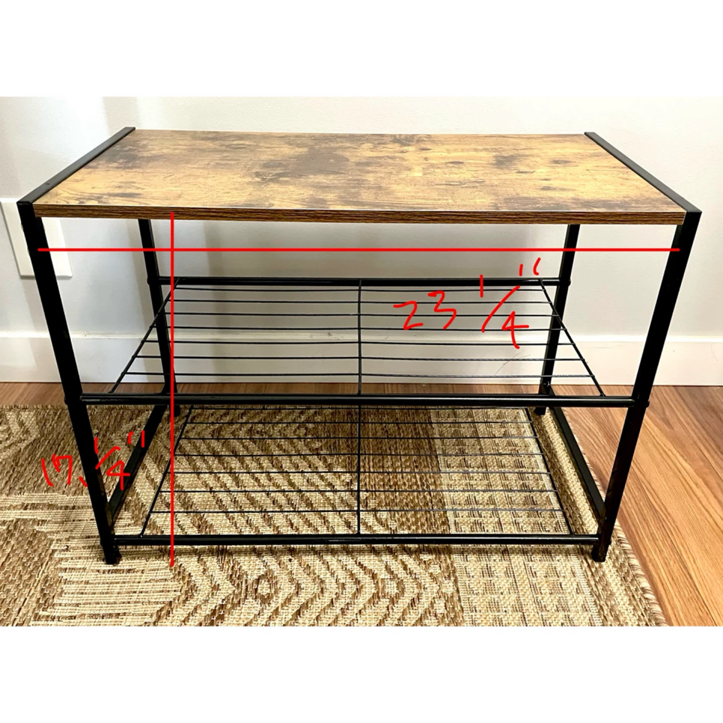 2-Tier Metal Shoe Rack