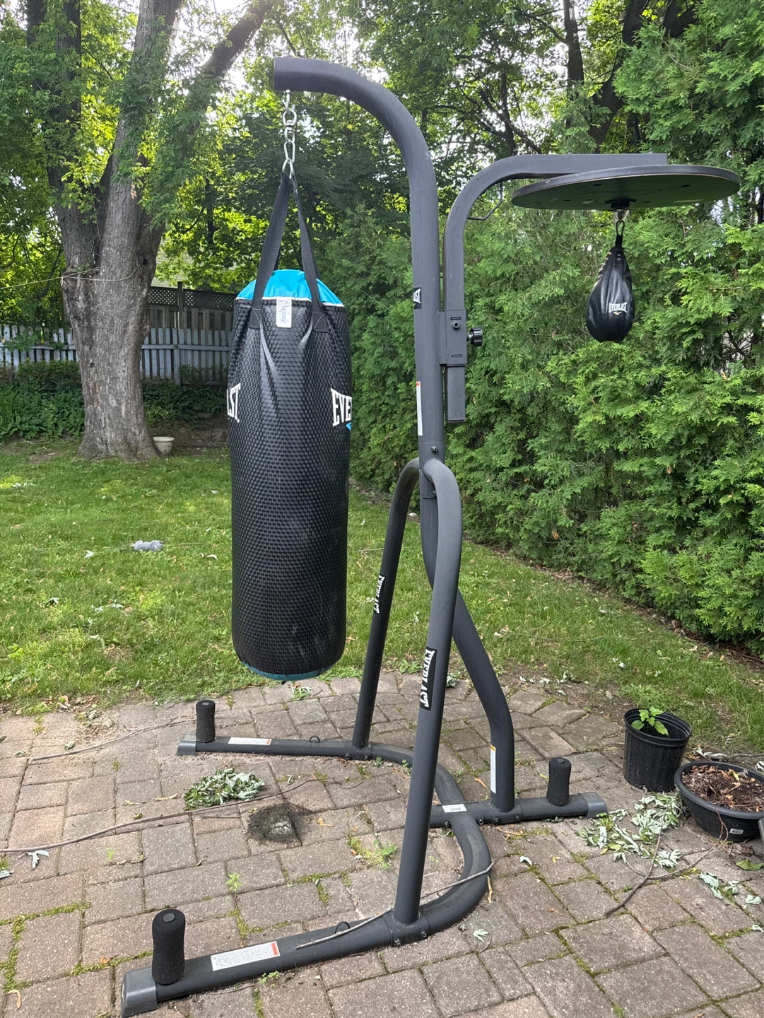 Everlast Punching Bag Stand with Speed Bag