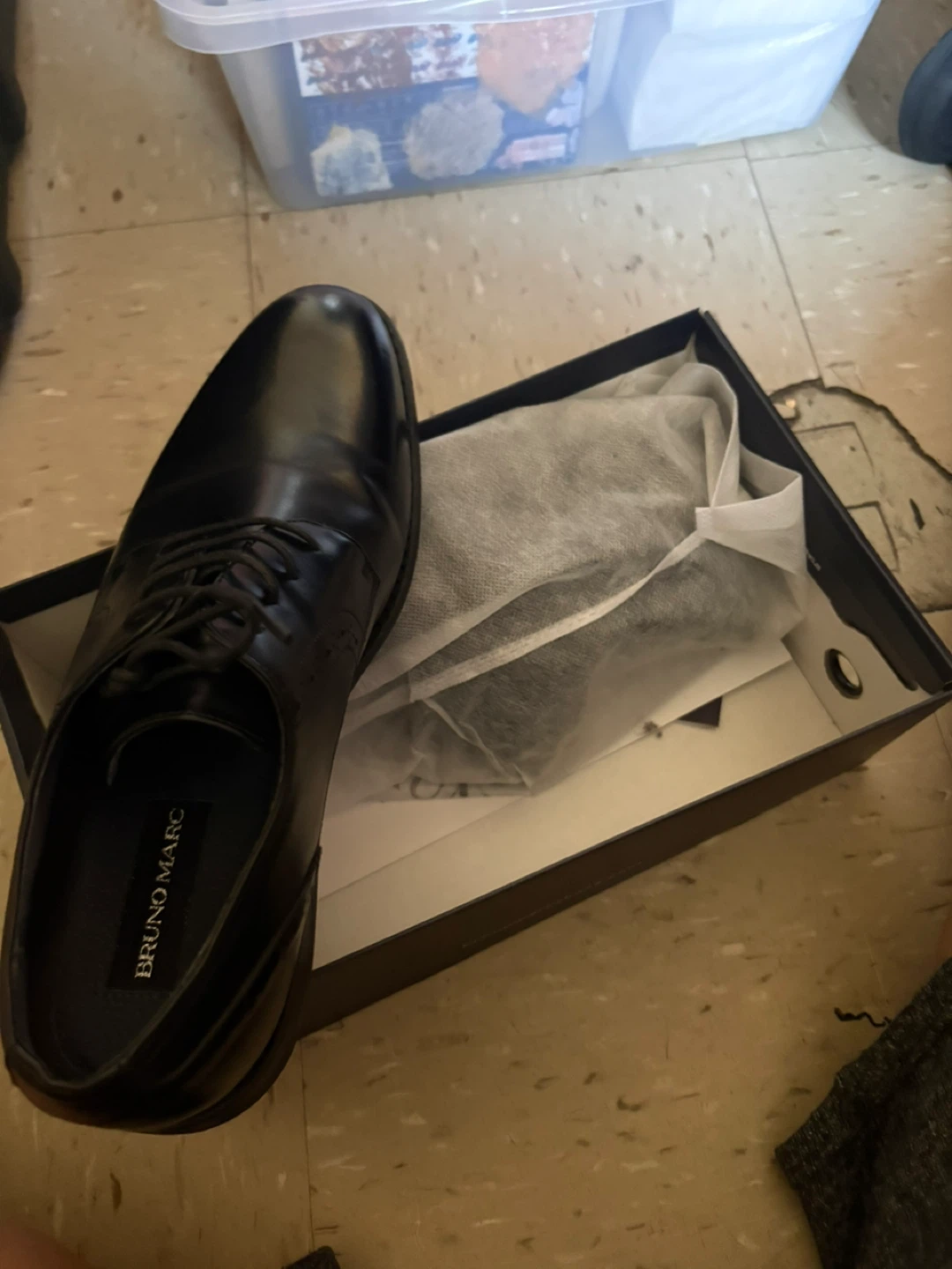 Bruno Marc Men's Black Oxford Dress Shoes