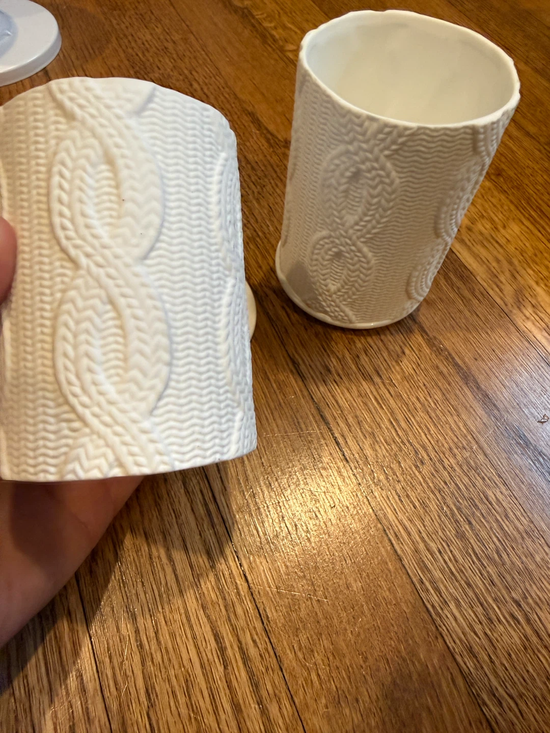 PartyLite Cable Knit Votive Holders - Set of 2 - photo 4