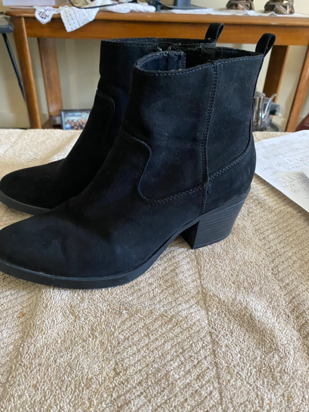Old Navy Black Western Booties SIZE 8 - photo 5