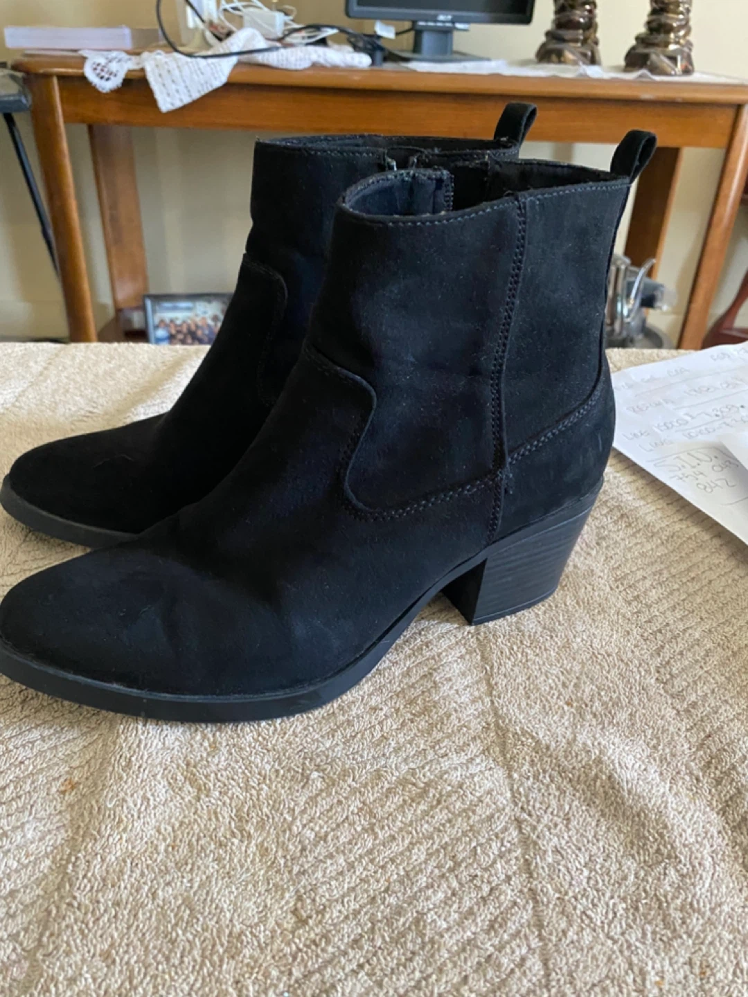 Old Navy Black Western Booties SIZE 8
