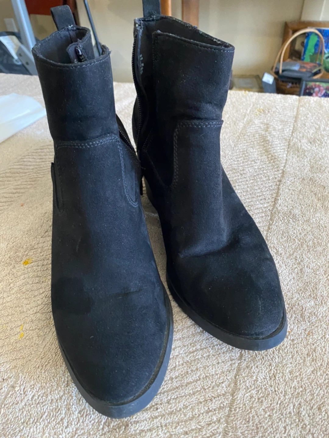 Old Navy Black Western Booties SIZE 8 - photo 4