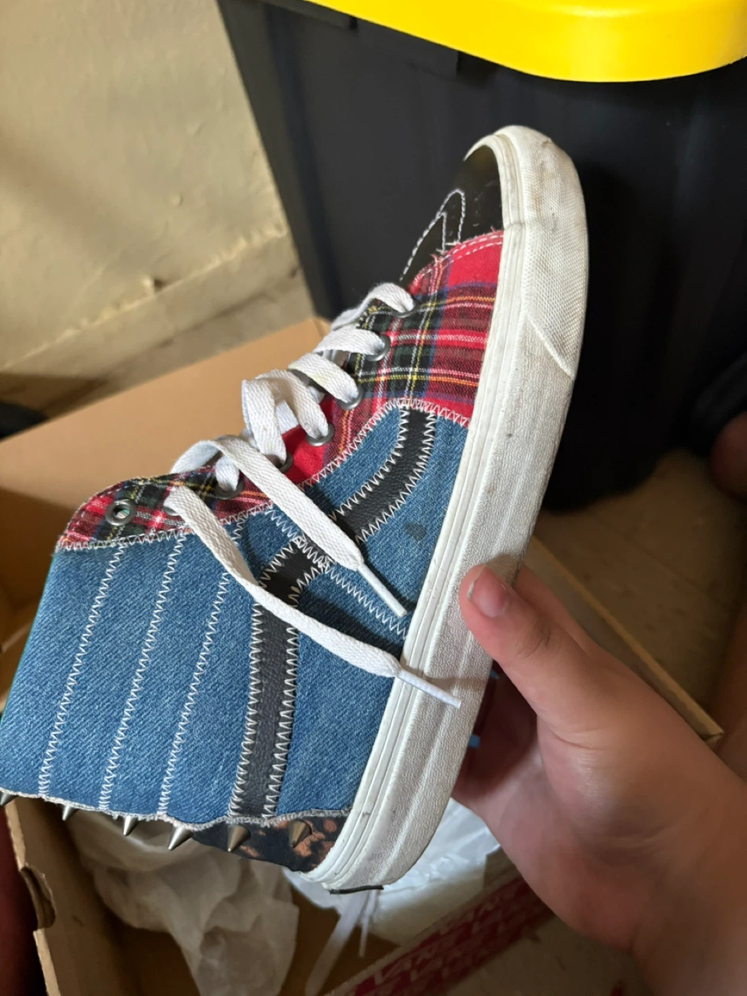 Vans Sk8-Hi "Tartan Daze" Multiacidye Sneakers - photo 3