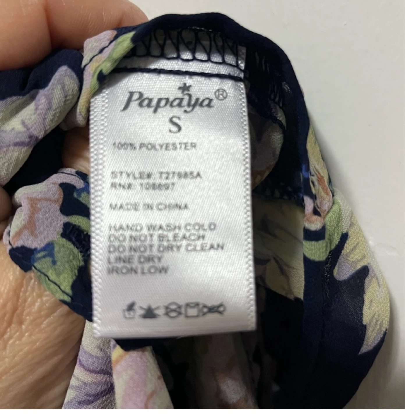 Papaya Floral Navy Blouse - Size S ⚽️ - photo 5
