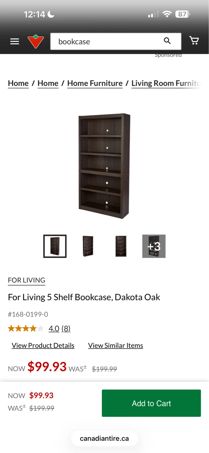 *Need gone* For Living 5 Shelf Bookcase, Dark Brown oak - photo 4