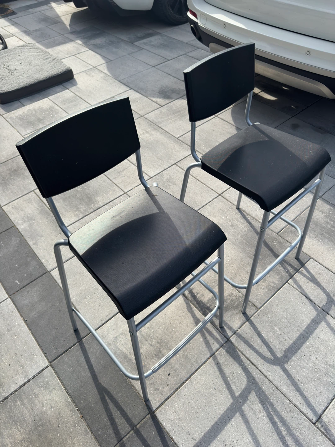 IKEA STIG - Black Bar Stools - Set of 2