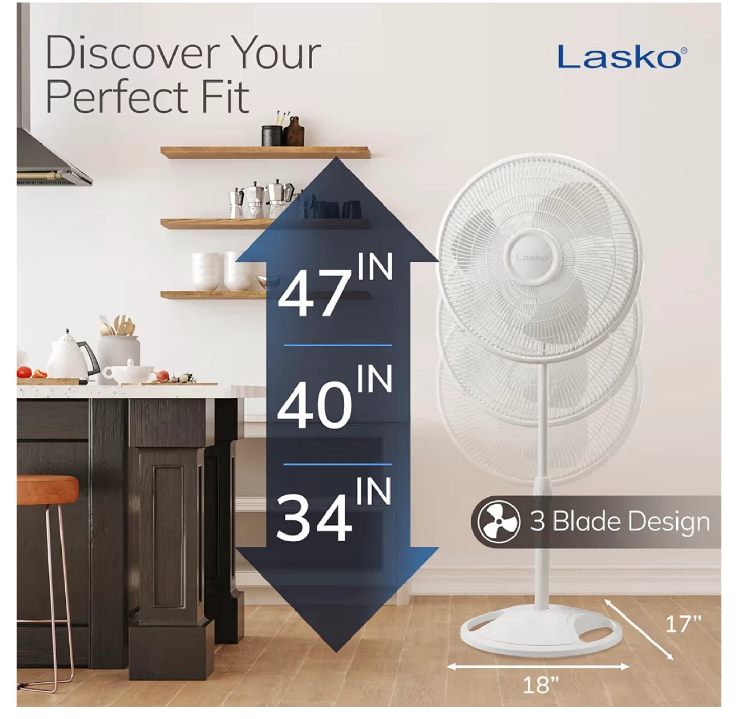 16 Inch Lasko 2520 Oscillating Stand Fan
