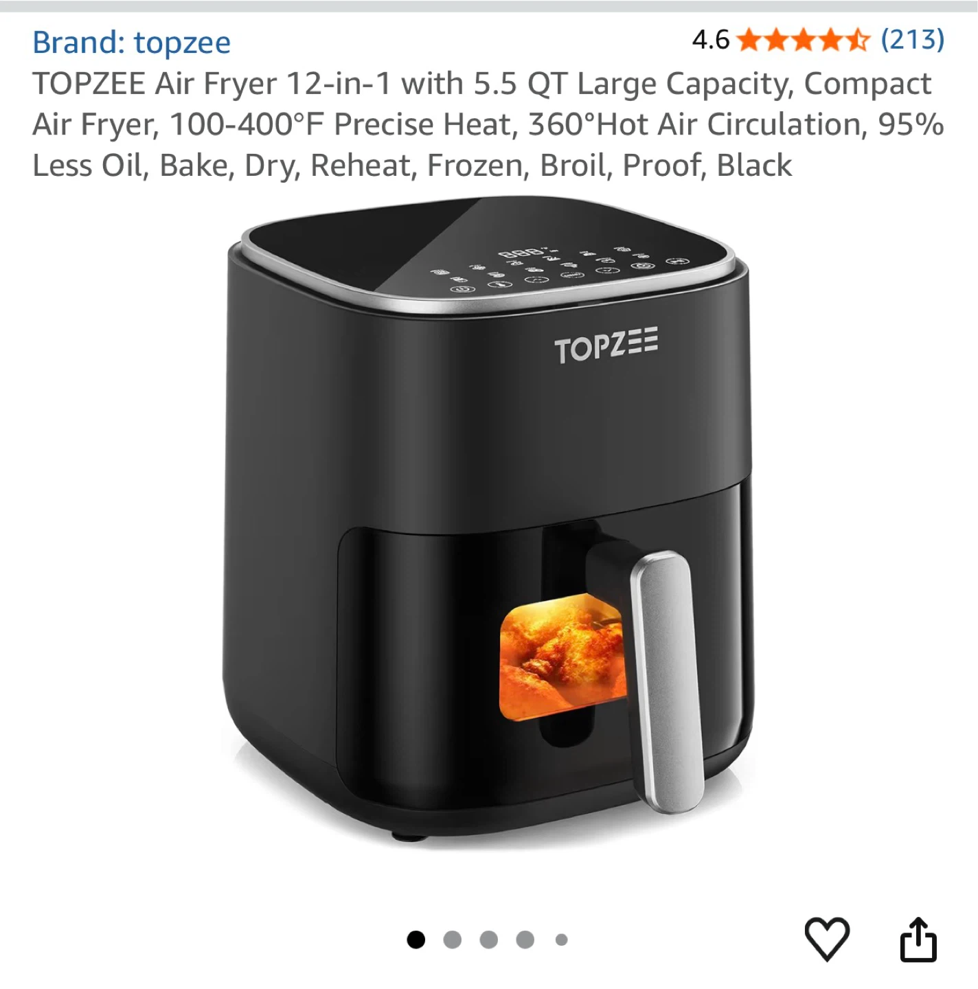 Air Fryer 12-in-1 with 5.5 QT Large Capacity + Liners - photo 2
