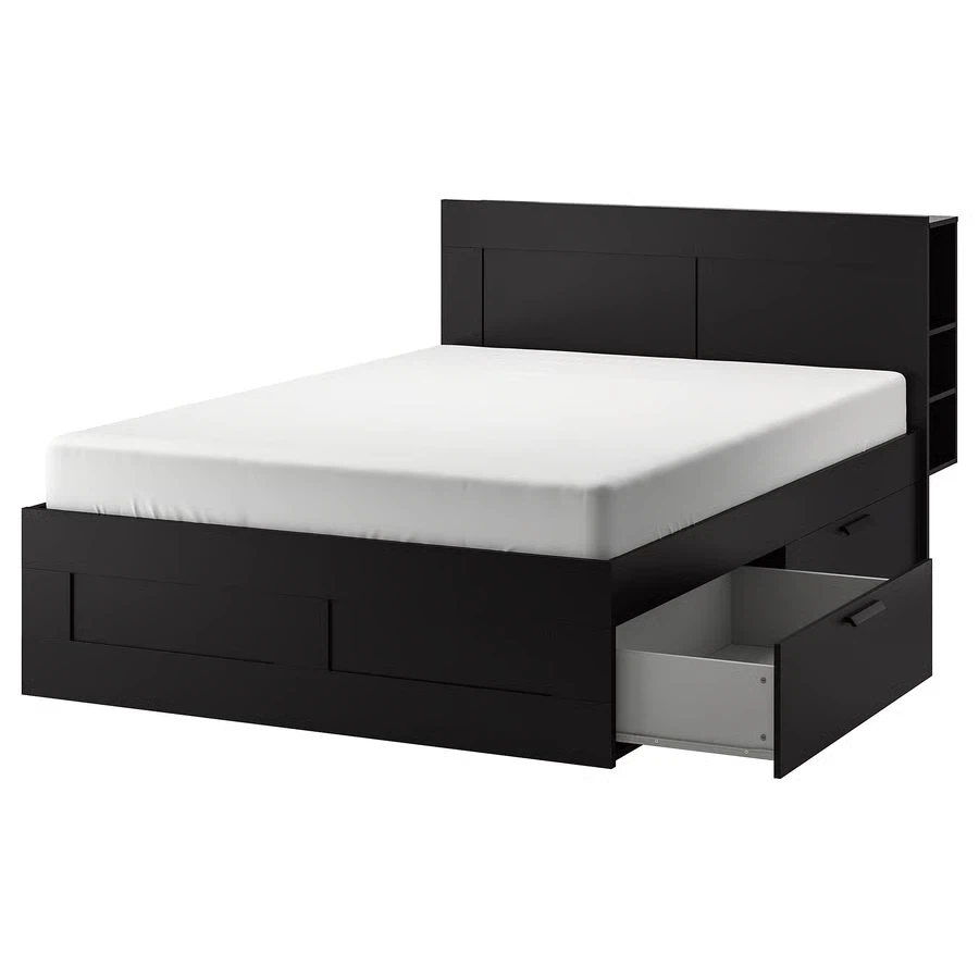 IKEA Brimnes Bed w/ mattress - Black