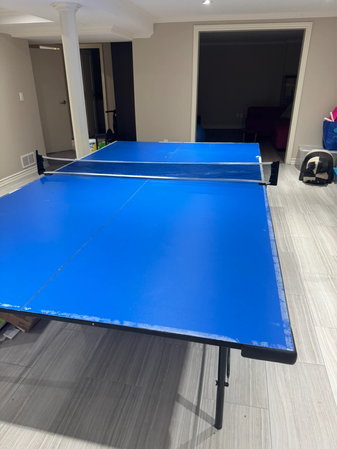 Blue Foldable Ping Pong Table with Net - photo 2