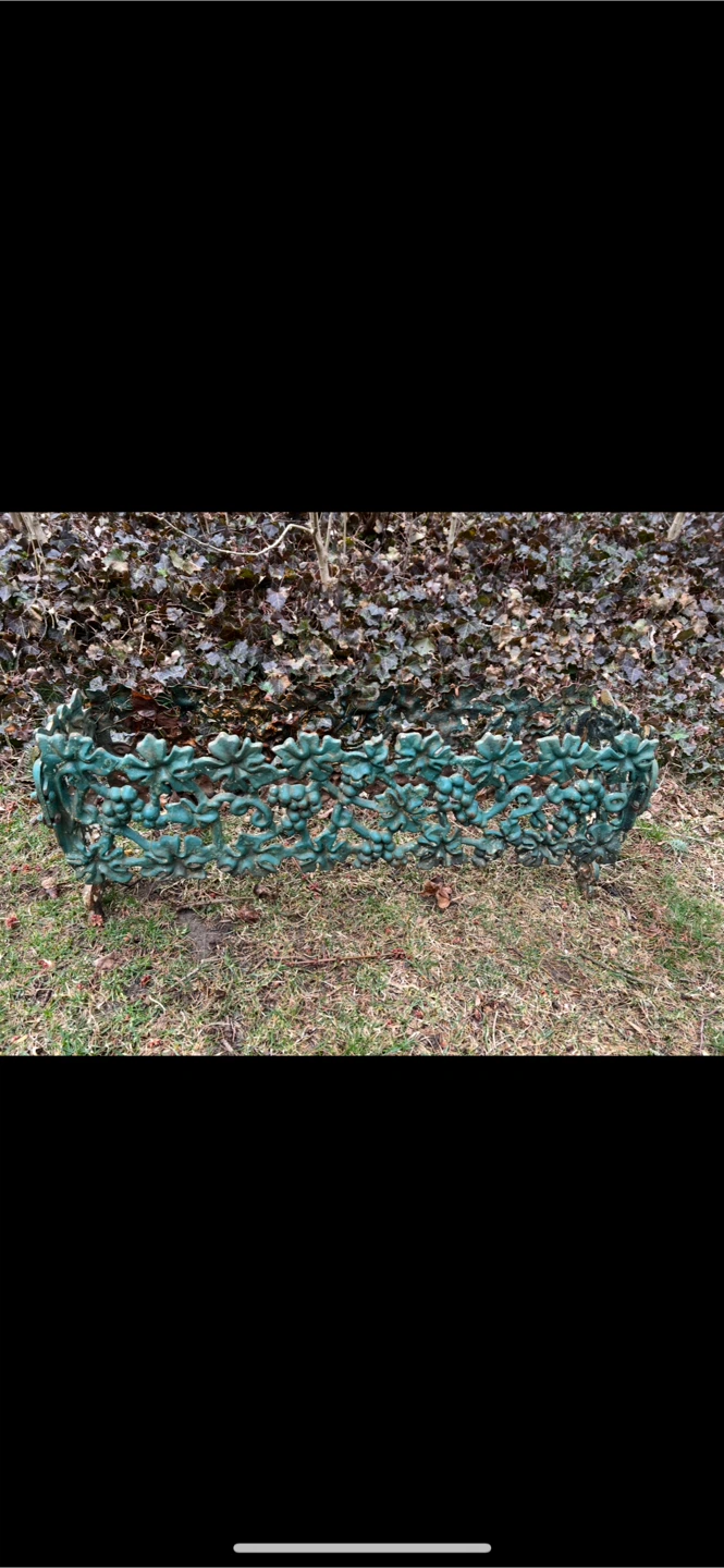 Two Ornate Green Cast Iron Planters!!! - photo 2