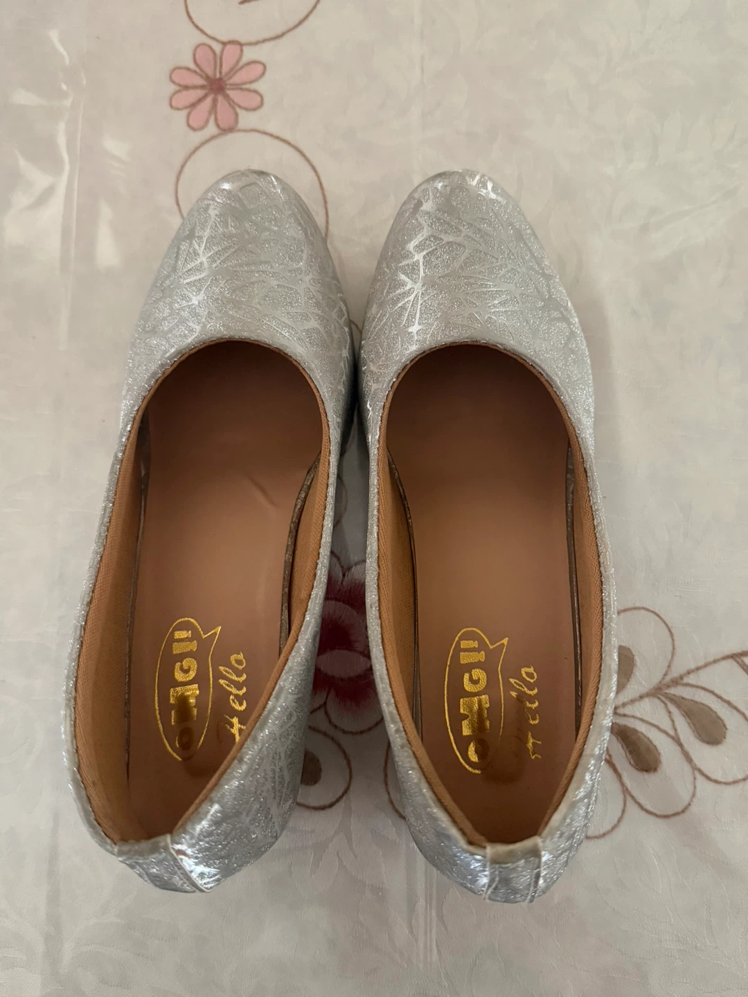 Silver Glitter Heels