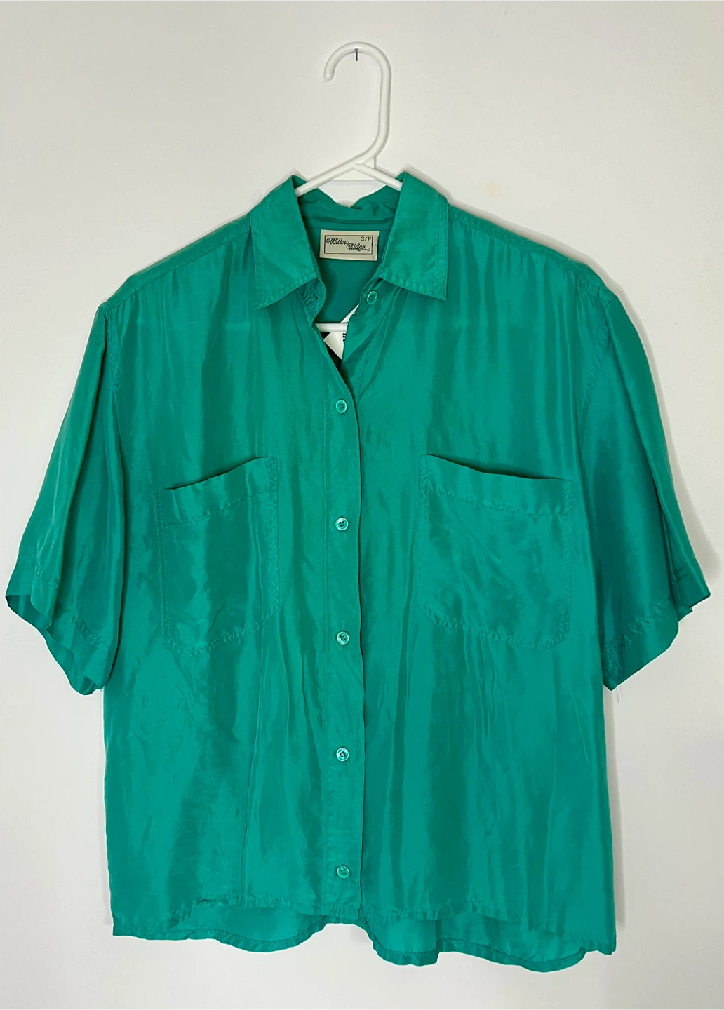 Vintage 100% Silk Willow Ridge Button Up Blouse - photo 2