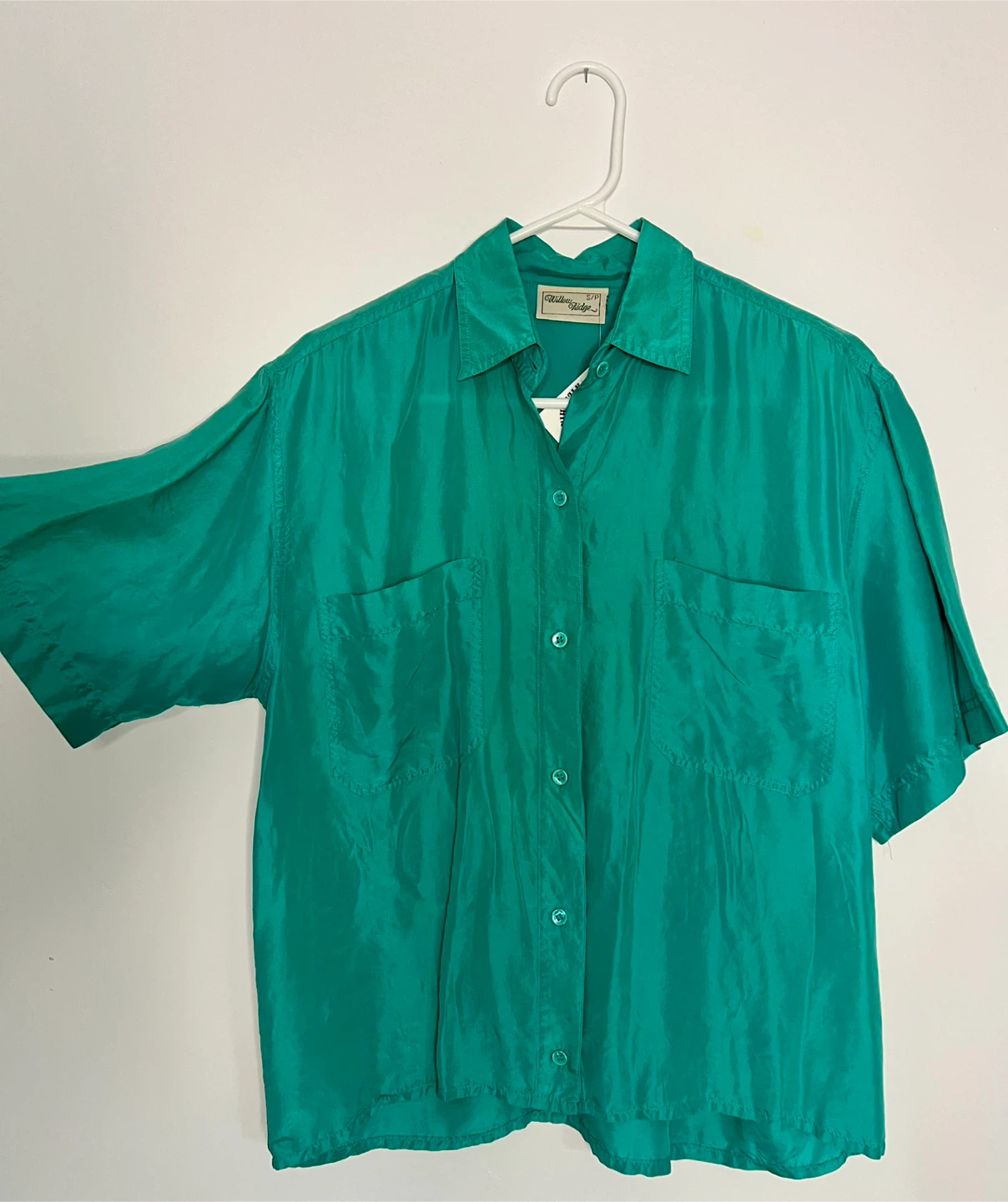 Vintage 100% Silk Willow Ridge Button Up Blouse - photo 3