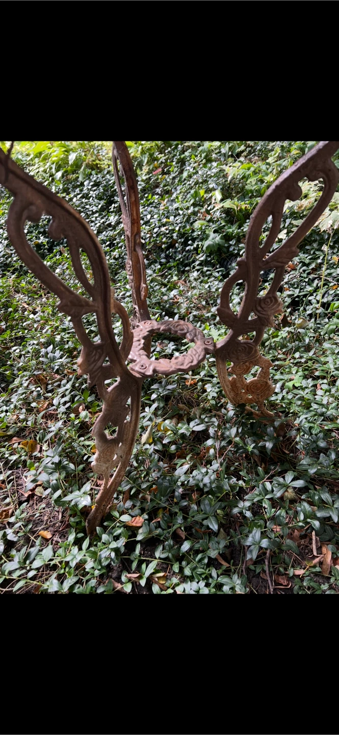 Cast Iron Rose Garden Table and 3 chairs! - photo 2