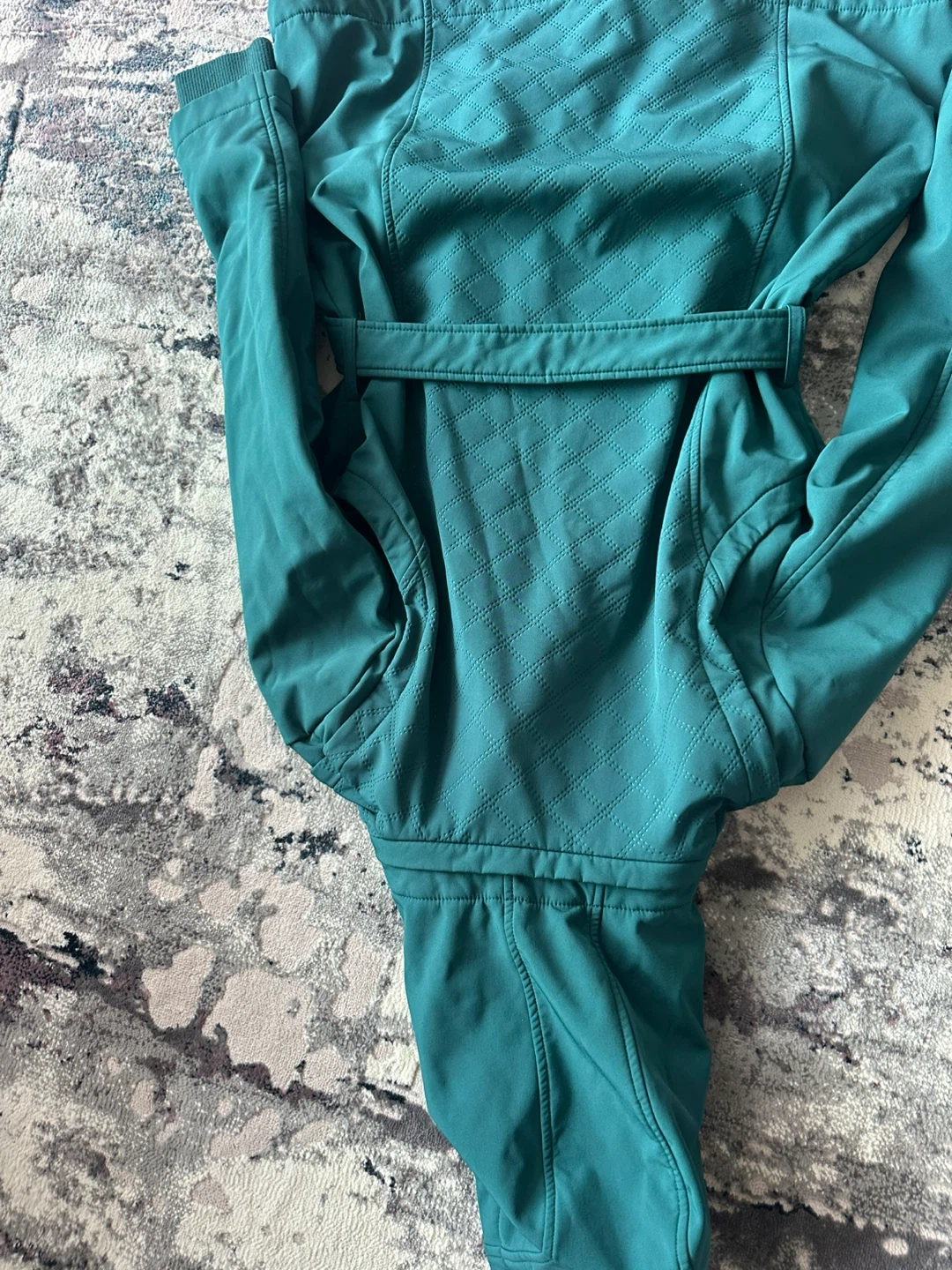 Green Hooded Belted Jacket