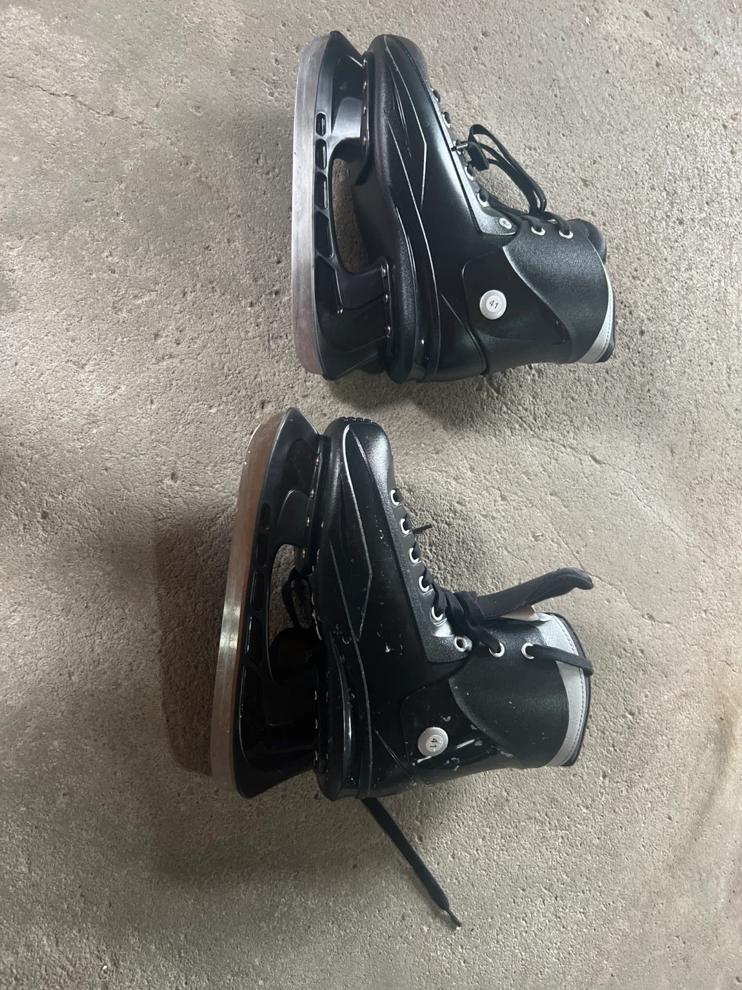 Pair of black ice skates