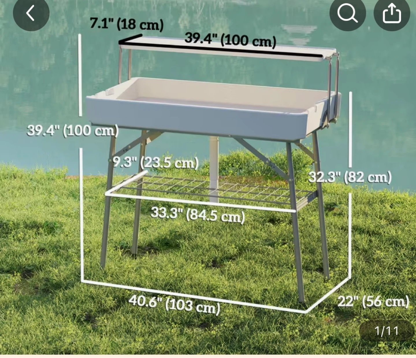 Folding Camp Kitchen Sink Table - photo 2