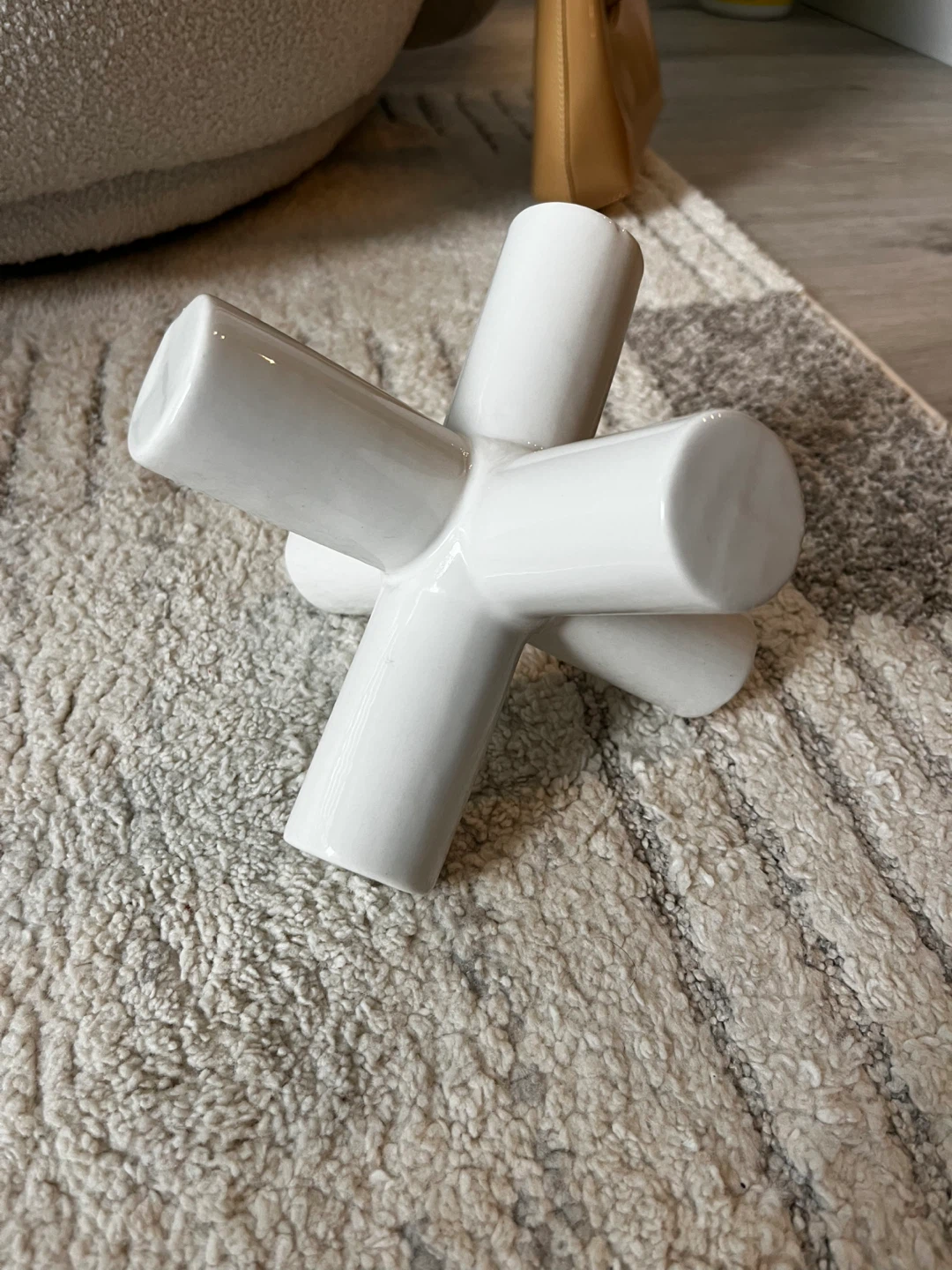 White Ceramic Jack Decor Piece