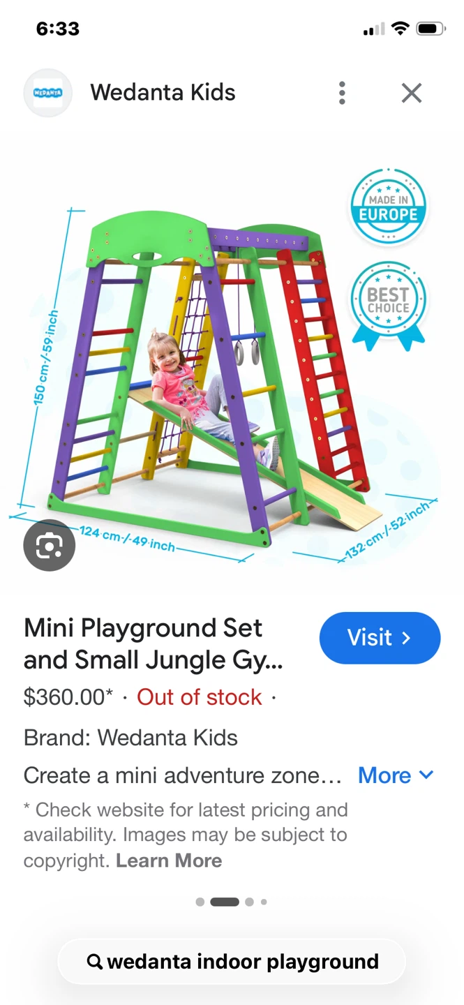⚽️Wedanta Kids Mini Playground Set and Small Jungle Gym - photo 2