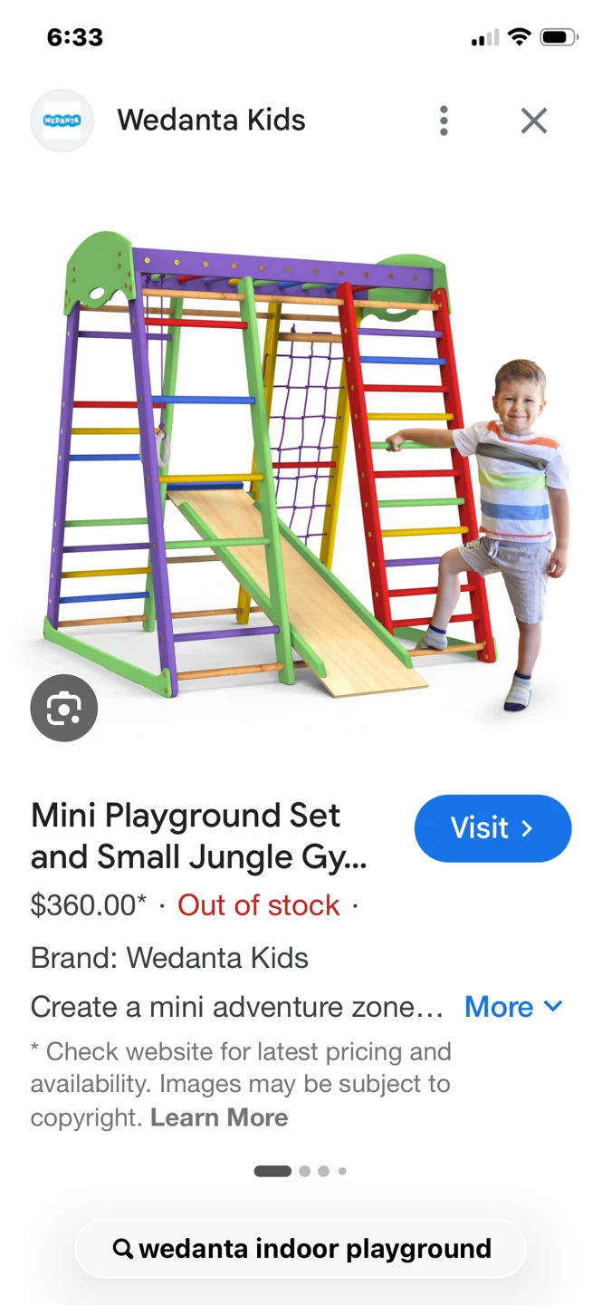 ⚽️Wedanta Kids Mini Playground Set and Small Jungle Gym