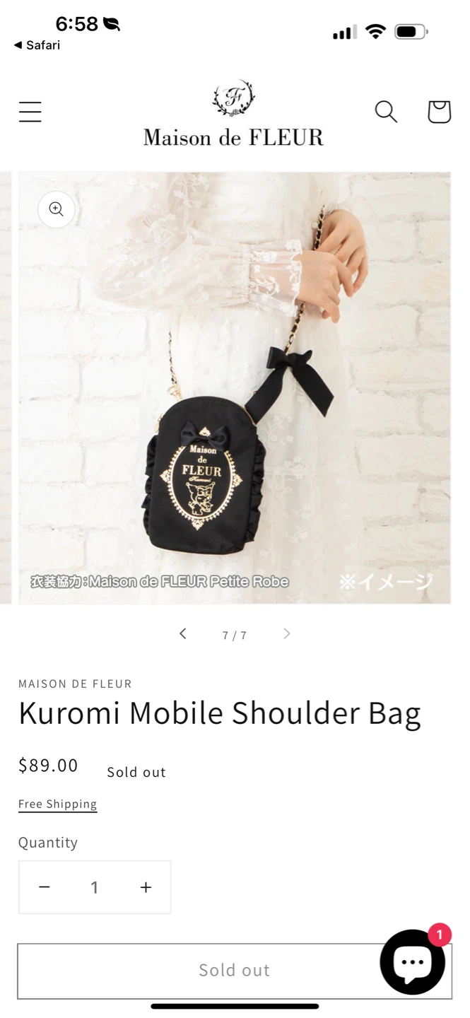 ⚽️ Maison de Fleur Kuromi Mobile Shoulder Bag - photo 5