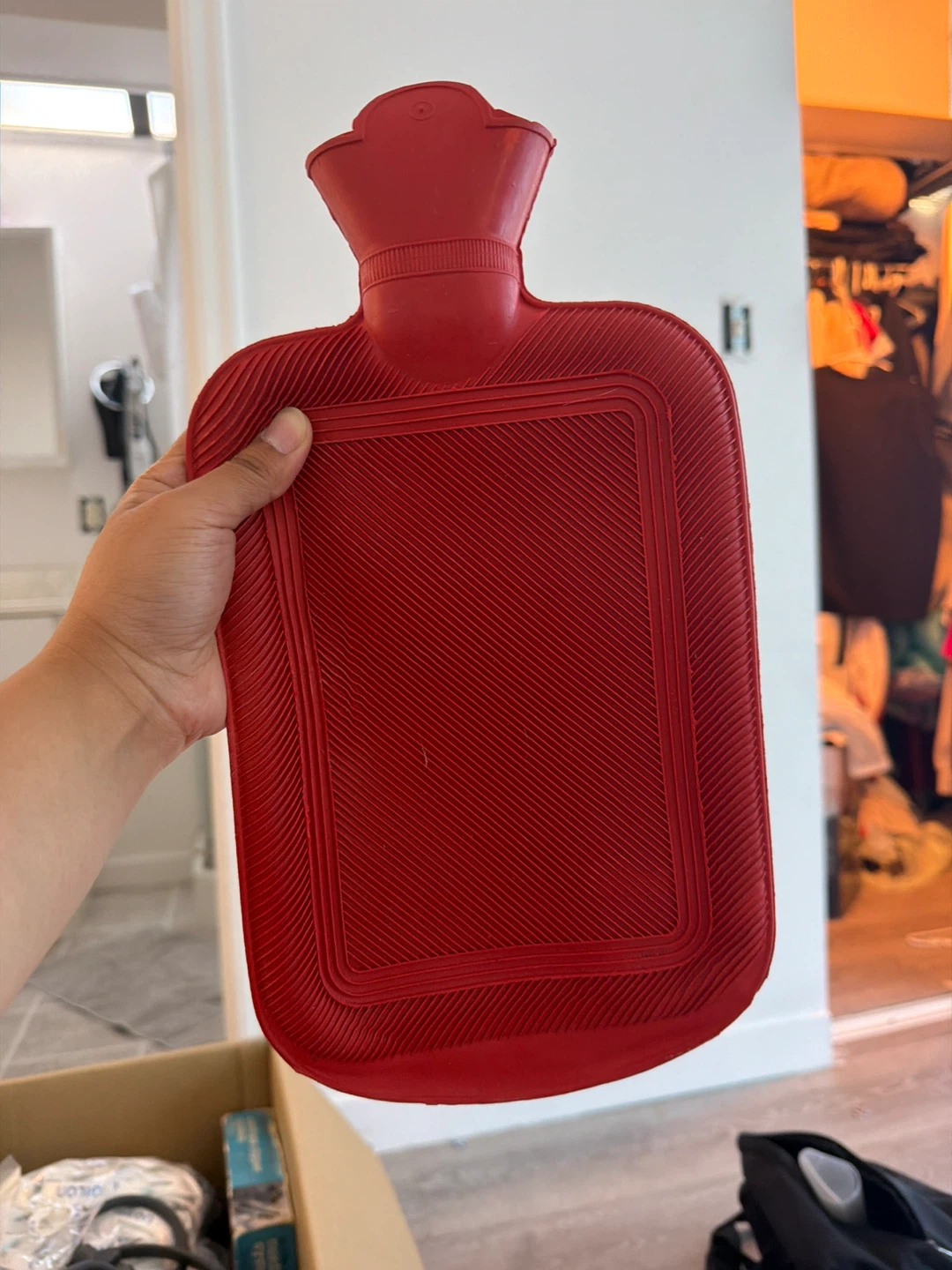 Red Rubber Hot Water Bottle