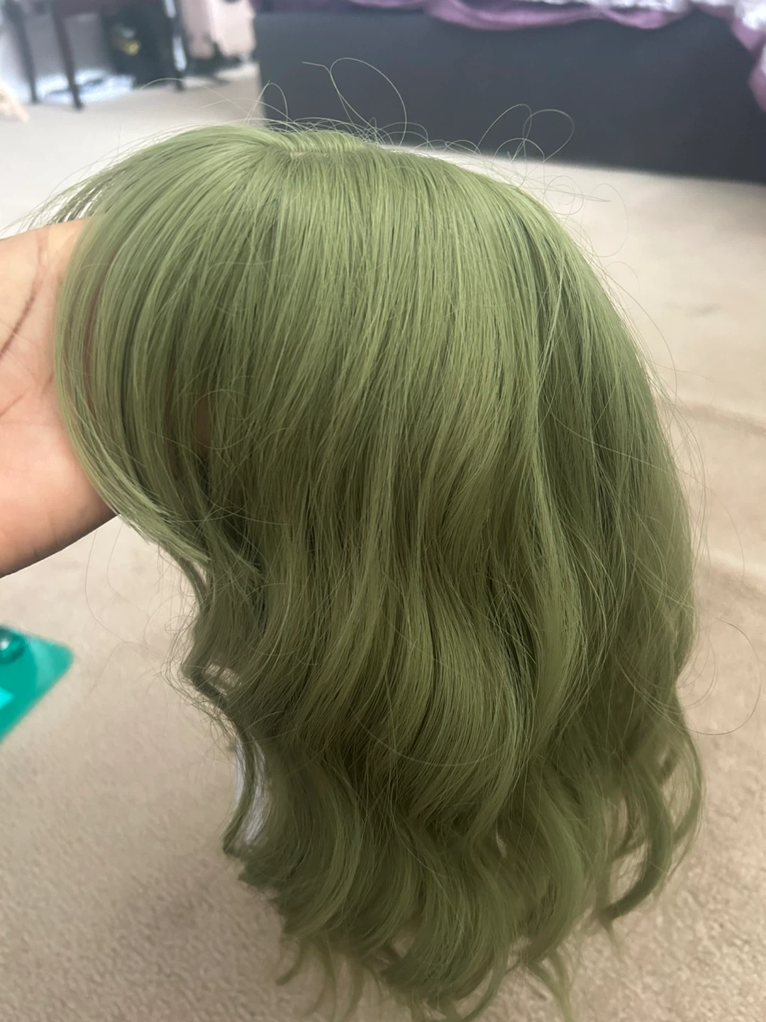 Light Green Wavy Wig - photo 5