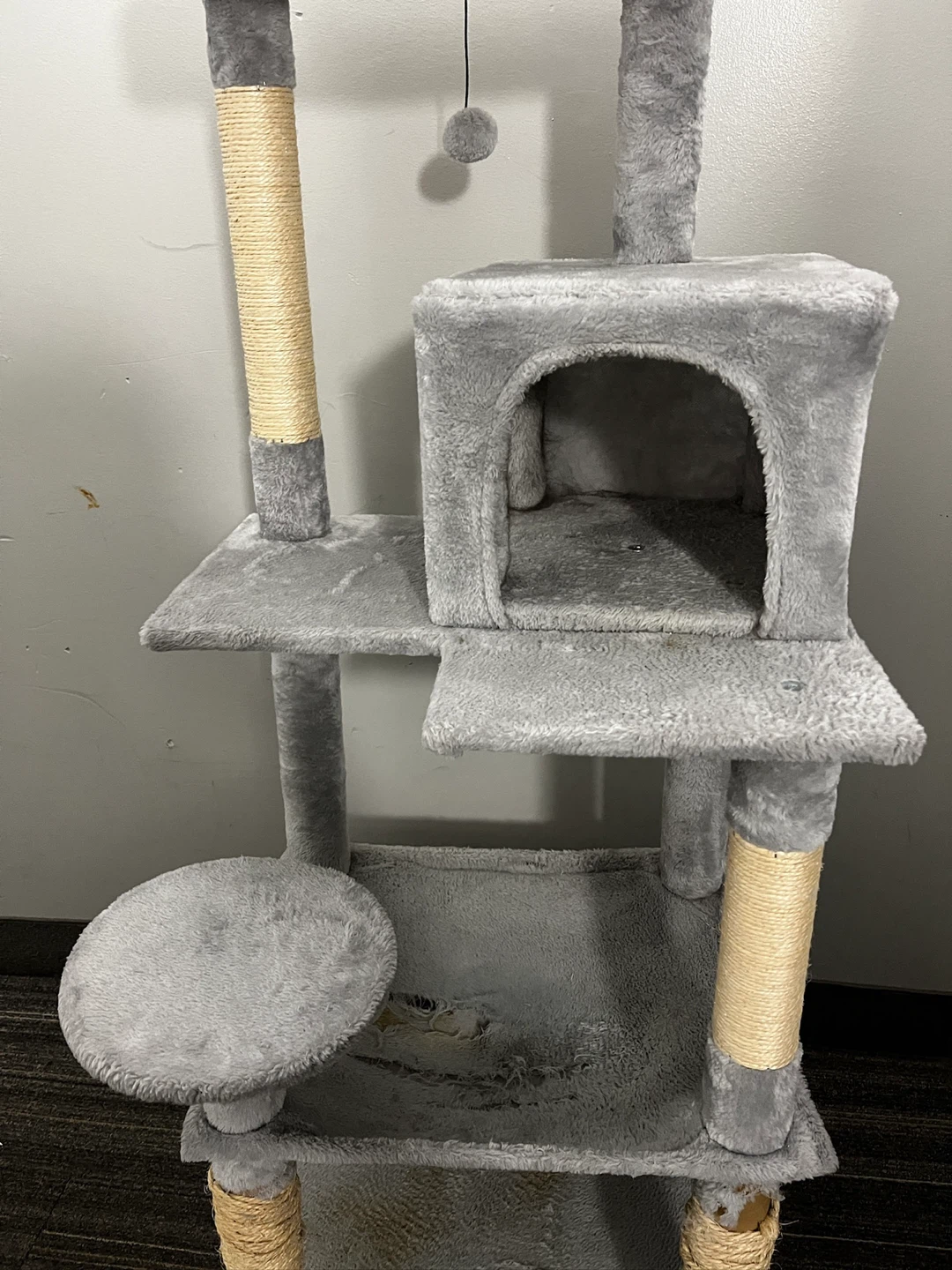 ⚽️Grey Multi-Level Cat Tree with Condo - photo 2