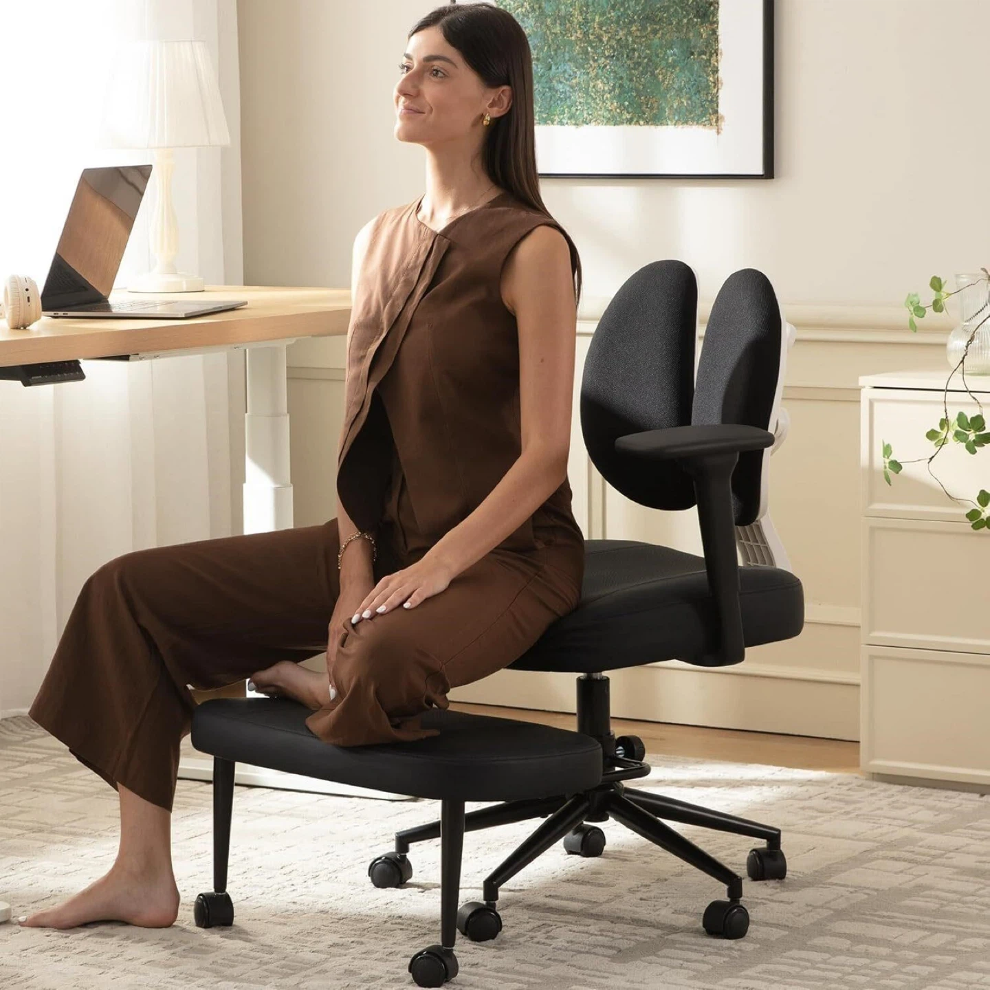 Ergonomic Kneeling Chair with Back Support