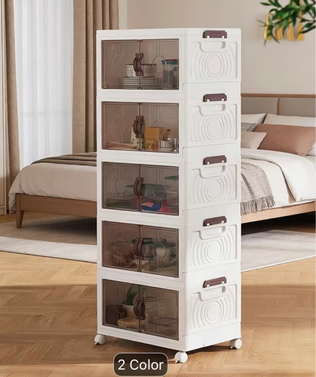 4 Tier Storage Cabinet with Doors - photo 2