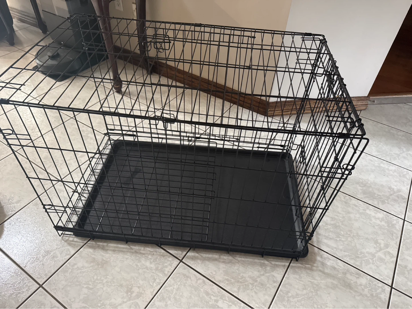 Wire Pet Dog Crate with Tray - photo 2