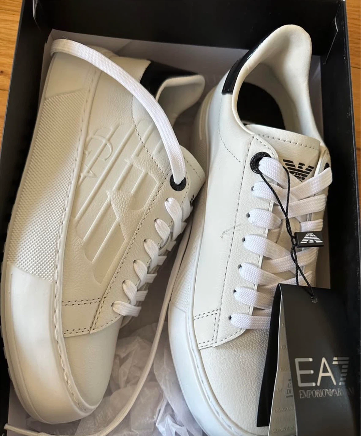 Emporio Armani Women's White Low Top Sneakers - US Size 5