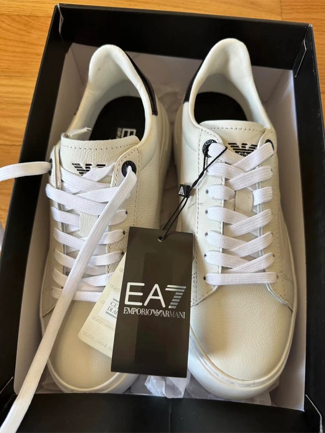 Emporio Armani Women's White Low Top Sneakers - US Size 5 - photo 3