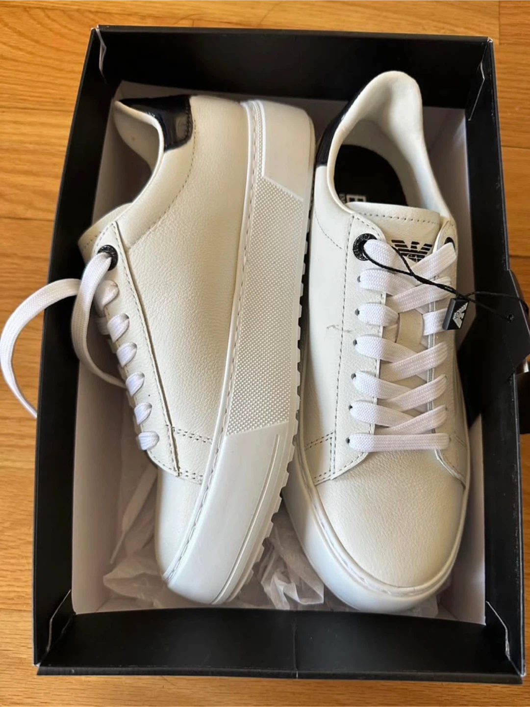 Emporio Armani Women's White Low Top Sneakers - US Size 5 - photo 4