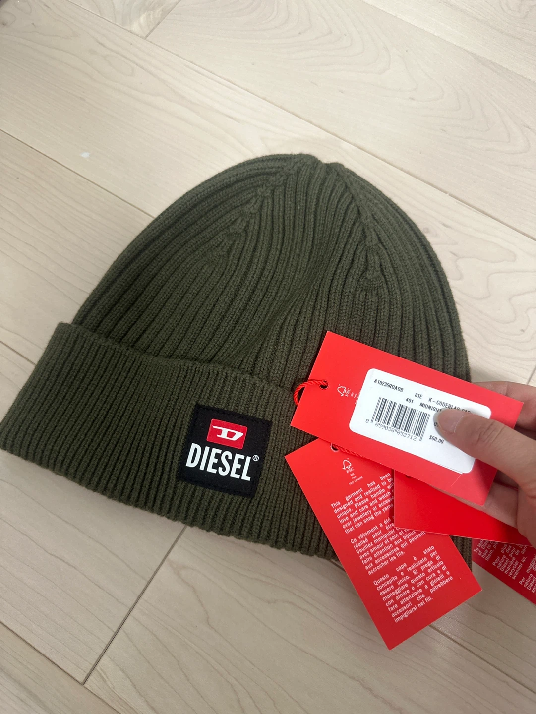 Diesel Beanie Hat - Midnight