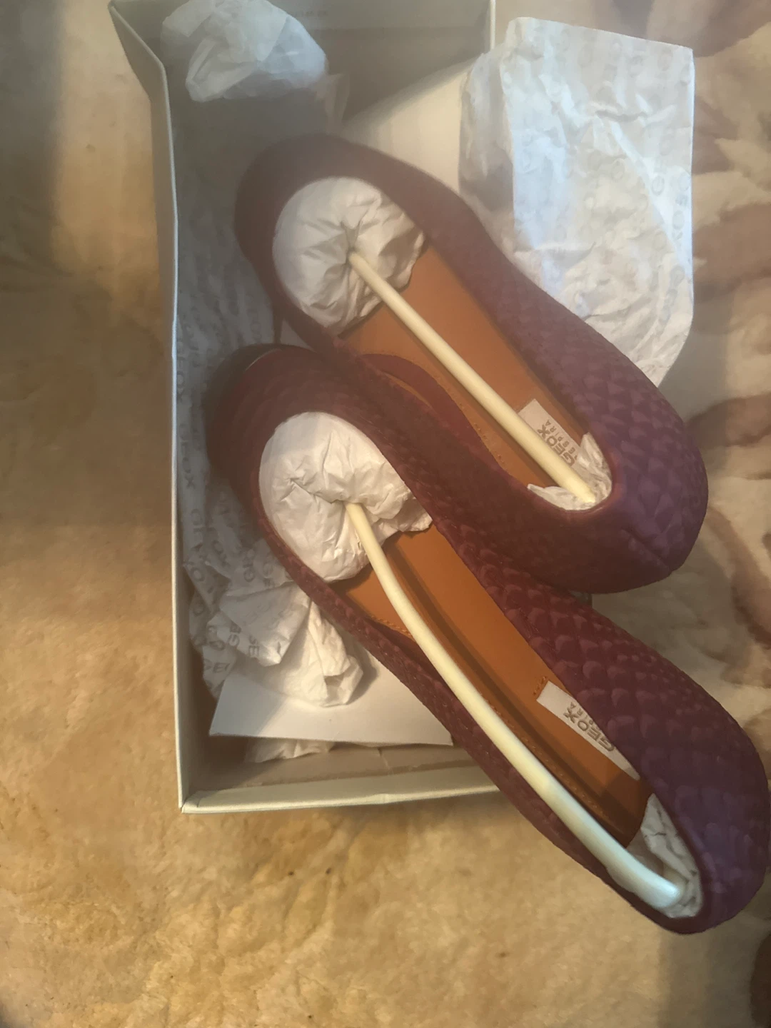 Geox Burgundy Ballet Flats - photo 2